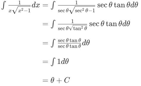 Image result for trigonometric substitution integration