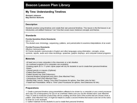 Image result for Lesson Plan Timeline and Resource