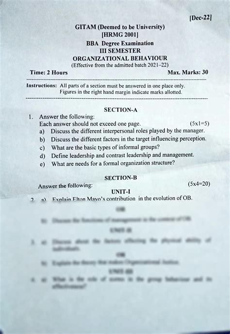 Image result for BBA Hospital Administration Question Paper