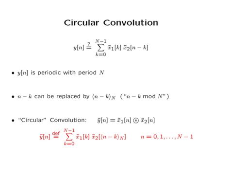 Image result for Formula of Circular Convolution