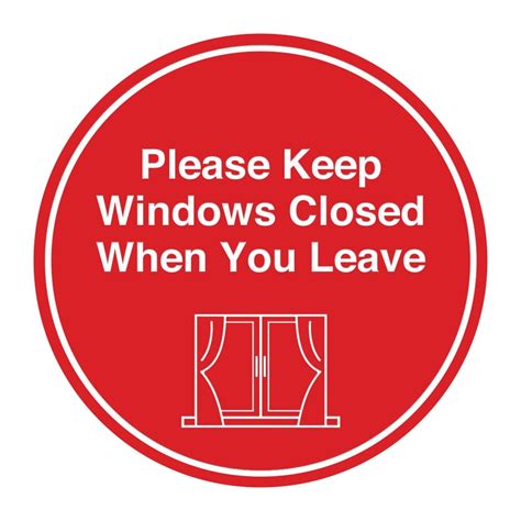 Image result for Window Closed Sign