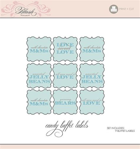 Free Printable Candy Buffet Labels に対する画像結果