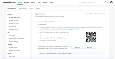 Android QR Code Enrollment に対する画像結果
