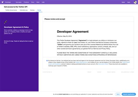 Image result for Twitter Developer Account Creation Sample Screenshot