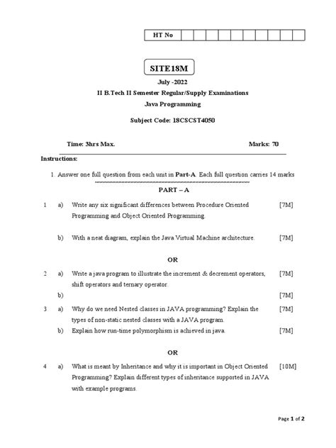 Image result for Java Test Paper