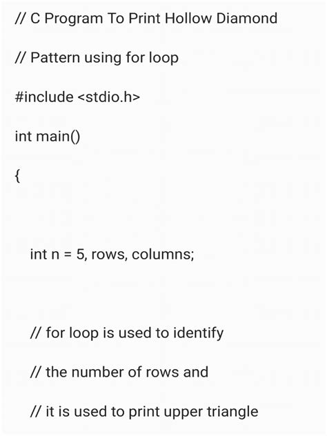 Image result for Hollow Diamond 2 Pattern in Python