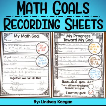 Image result for Math Goals Sheets for 5th Graders