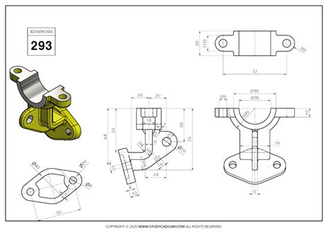 Image result for 3D CAD Exercises Drawings
