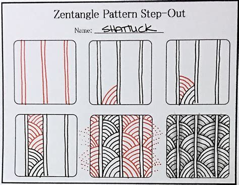 Image result for Zentangle Pattern. Step Template