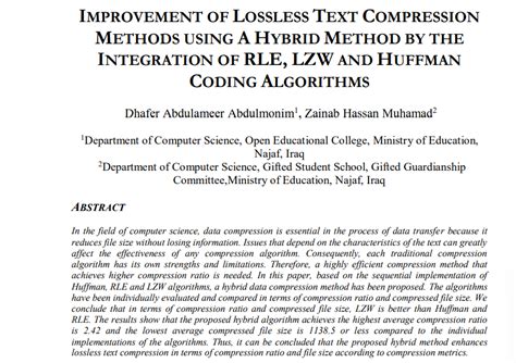 Toradh íomhá ar Lossless Text Compression Algorithms