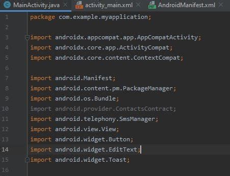Image result for Create Button to Send SMS in Android Studio