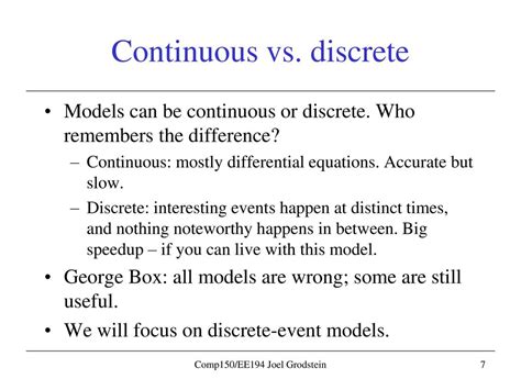 Continuous Model vs Discrete Model に対する画像結果