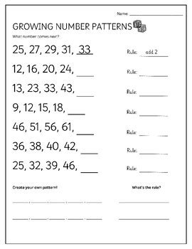 Image result for Growing Number Patterns