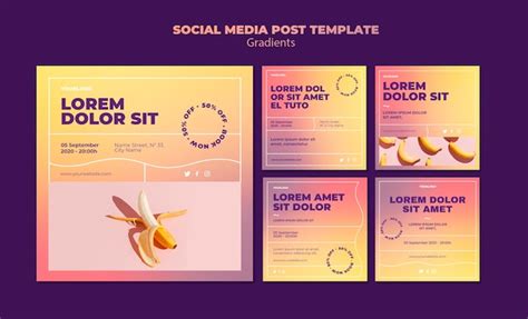 Image result for Simple Templates for Social Media Posts Gradient Background