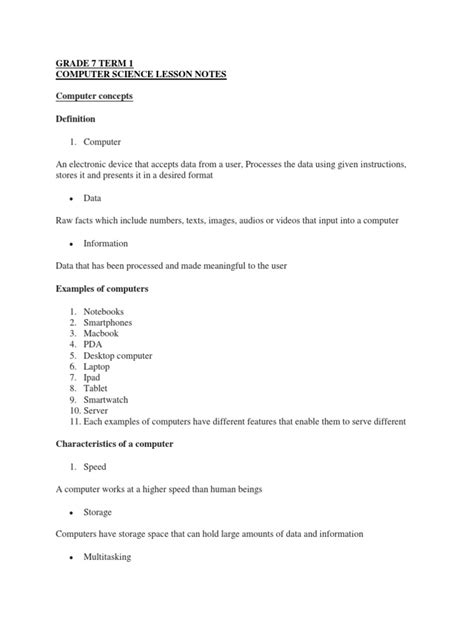 Afbeeldingsresultaten voor Computer Science Notes