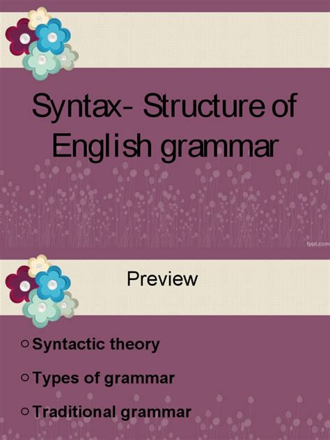Image result for English Syntax Structure