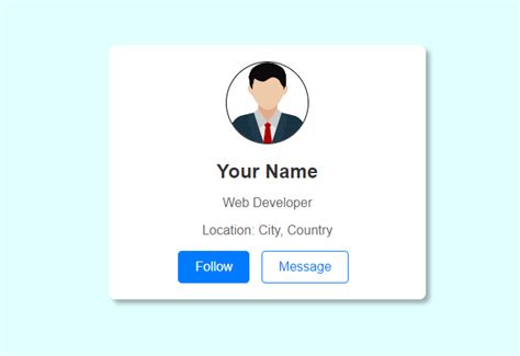 Image result for How to Make Profile Box in HTML Code