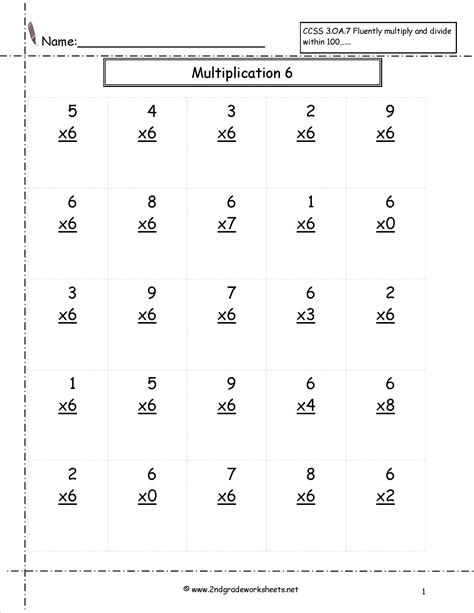 Free Printable Double-Digit Multiplication Worksheets に対する画像結果