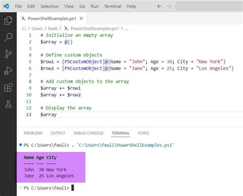 PowerShell Multidimensional Array に対する画像結果
