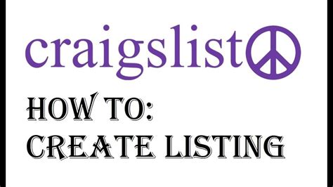 Toradh íomhá ar How to Create a Craigslist Post