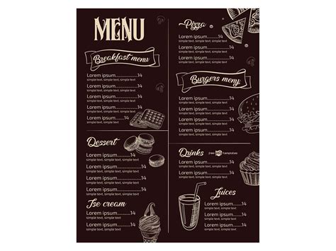 Image result for Menu Layout Free
