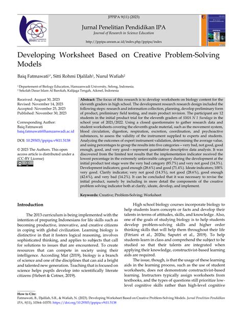 Image result for Ideal Problem Solving Model Worksheet