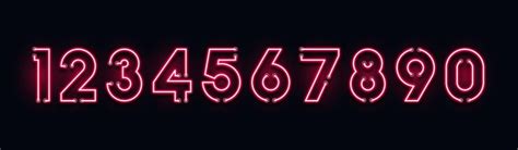 Image result for Neon Red Color Numbers