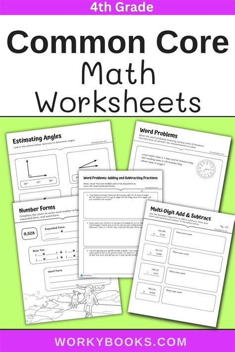 Common Core Math 4th Grade Worksheets に対する画像結果