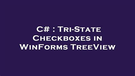 Image result for C# TreeView Checkbox