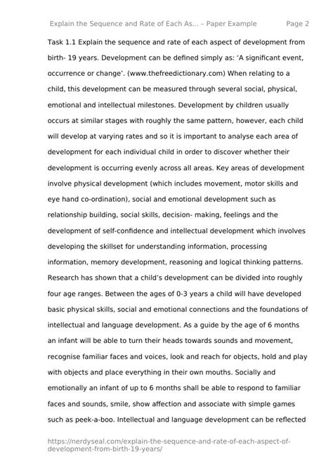 Image result for Sequence of Development Examples