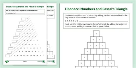 Fibonacci Sequence and Pascal's Triangle