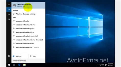 How to Turn Off Windows Defender に対する画像結果