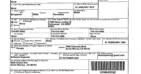 Image result for Form DS-156