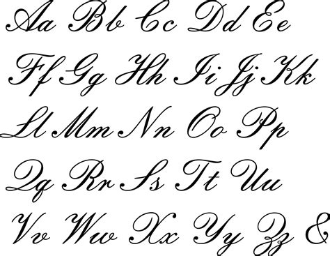 Image result for Cursive Calligraphy Alphabet