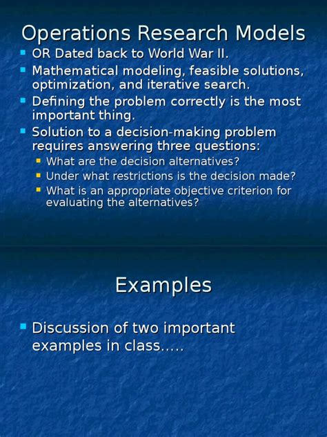 Résultat d’images pour Operations Research Module