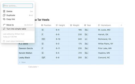 Image result for Notion Table Database