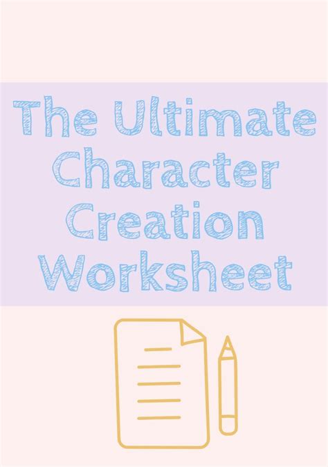 Image result for Character Worksheet Writing