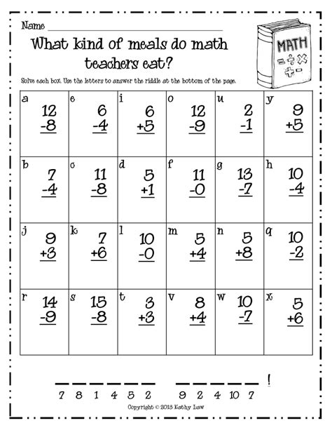 Multiplication Riddle Worksheet に対する画像結果