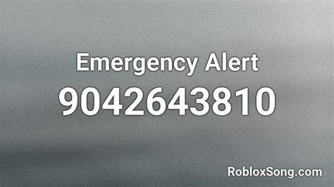 Image result for Emergency Alert Alarm with Speech Text Sound Roblox ID