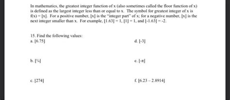 Image result for Greatest Integer Function of Negative Numbers