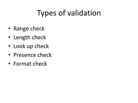 Image result for Example Validity Checks