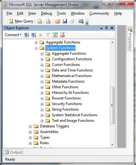 Image result for Functions in SQL Server Management Studio