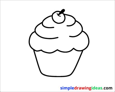 Image result for Simple Cupcake Drawing