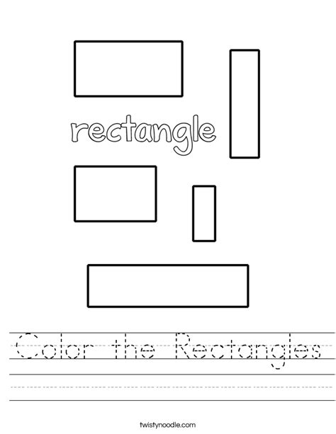 Image result for Color the Rectangles Worksheet