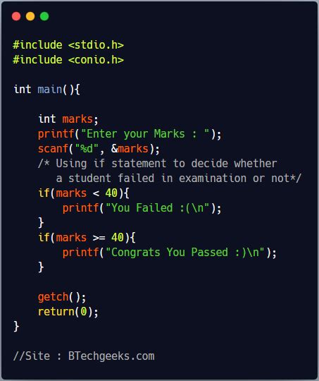 Image result for How If Statement Work in C Programming