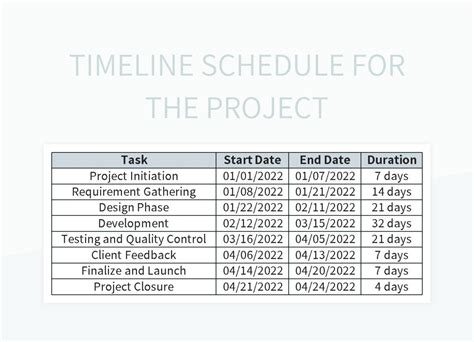 Image result for Timeline Schedule Template