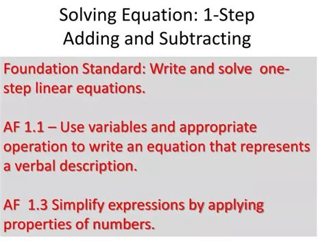 Image result for 1 Step Equation Using Addition