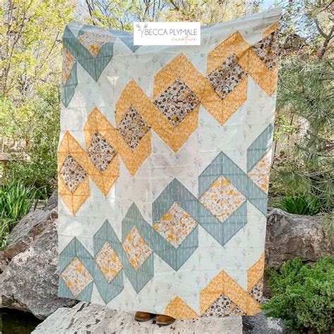 Toradh íomhá ar Diagonal Square Quilt Pattern