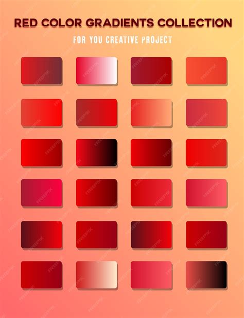 Toradh íomhá ar Red Color Gradient Hex Codes