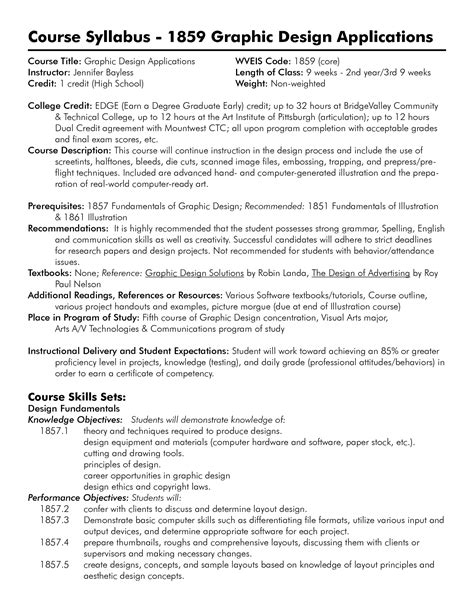 Graphic Design Course Syllabus に対する画像結果